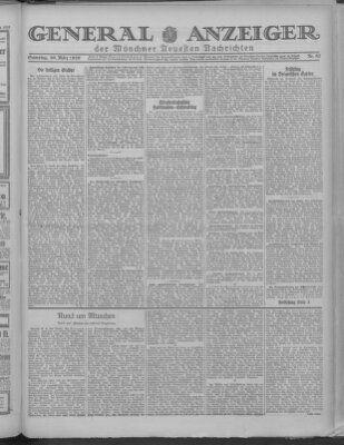 Münchner neueste Nachrichten Samstag 30. März 1929