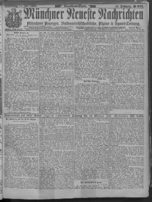 Münchner neueste Nachrichten Dienstag 17. Juli 1888