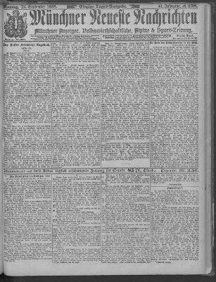 Münchner neueste Nachrichten Montag 24. September 1888