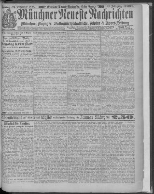 Münchner neueste Nachrichten Montag 24. Dezember 1888