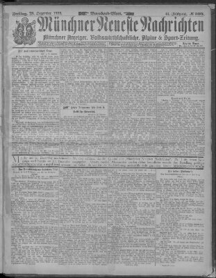 Münchner neueste Nachrichten Freitag 28. Dezember 1888