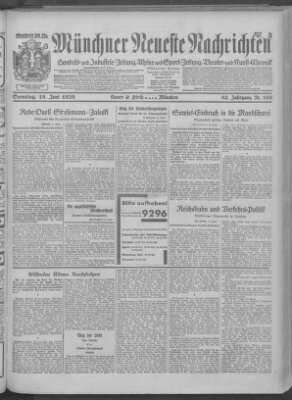 Münchner neueste Nachrichten Samstag 15. Juni 1929