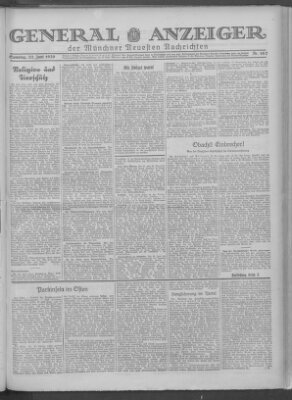 Münchner neueste Nachrichten Samstag 22. Juni 1929