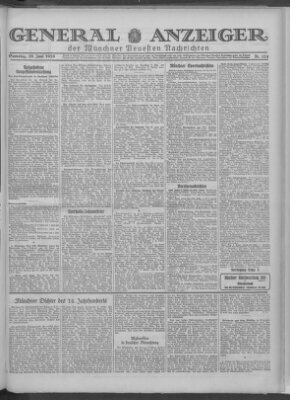 Münchner neueste Nachrichten Samstag 29. Juni 1929