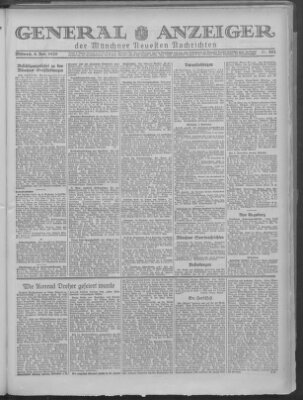 Münchner neueste Nachrichten Mittwoch 6. November 1929