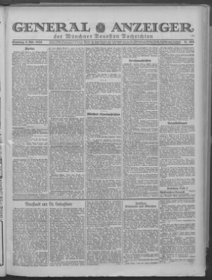 Münchner neueste Nachrichten Samstag 9. November 1929