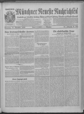 Münchner neueste Nachrichten Dienstag 12. November 1929