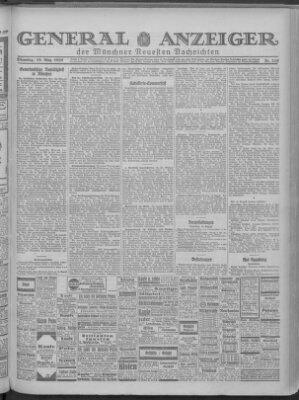 Münchner neueste Nachrichten Dienstag 13. August 1929