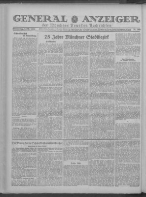 Münchner neueste Nachrichten Donnerstag 3. Oktober 1929