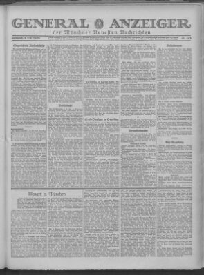 Münchner neueste Nachrichten Mittwoch 9. Oktober 1929