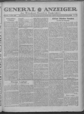 Münchner neueste Nachrichten Samstag 12. Oktober 1929