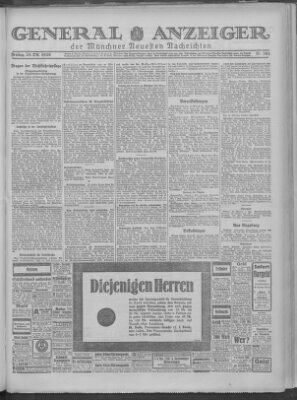 Münchner neueste Nachrichten Freitag 25. Oktober 1929