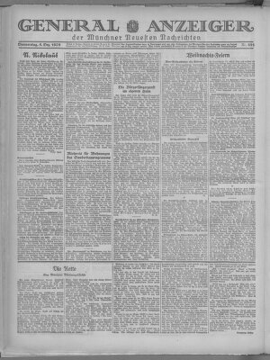 Münchner neueste Nachrichten Donnerstag 5. Dezember 1929