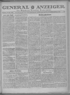 Münchner neueste Nachrichten Samstag 28. Dezember 1929