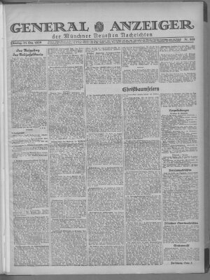 Münchner neueste Nachrichten Dienstag 31. Dezember 1929