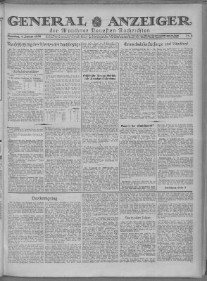 Münchner neueste Nachrichten Samstag 4. Januar 1930