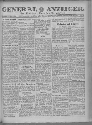 Münchner neueste Nachrichten Samstag 25. Januar 1930