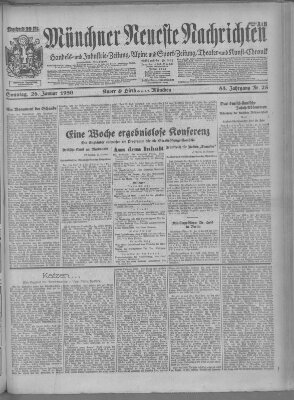 Münchner neueste Nachrichten Sonntag 26. Januar 1930