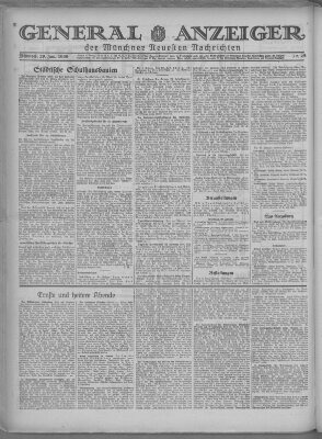 Münchner neueste Nachrichten Mittwoch 29. Januar 1930