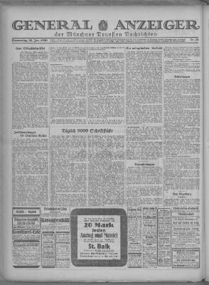 Münchner neueste Nachrichten Donnerstag 30. Januar 1930