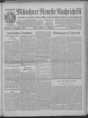 Münchner neueste Nachrichten Sonntag 8. September 1929