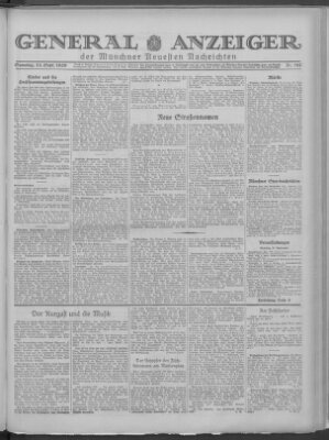 Münchner neueste Nachrichten Samstag 21. September 1929