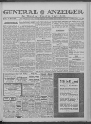 Münchner neueste Nachrichten Freitag 27. September 1929