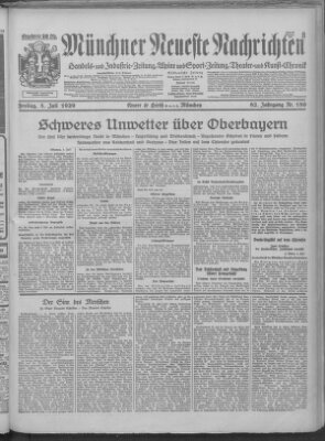 Münchner neueste Nachrichten Freitag 5. Juli 1929