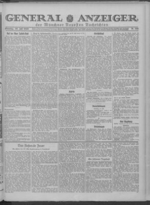 Münchner neueste Nachrichten Dienstag 30. Juli 1929