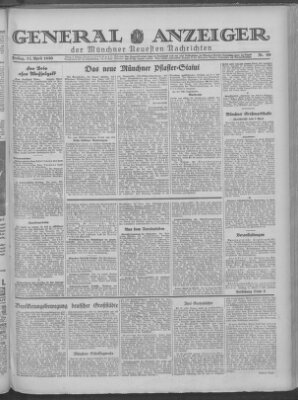 Münchner neueste Nachrichten Freitag 11. April 1930