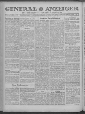 Münchner neueste Nachrichten Mittwoch 12. Februar 1930