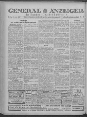 Münchner neueste Nachrichten Freitag 14. Februar 1930