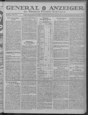 Münchner neueste Nachrichten Freitag 8. Mai 1931