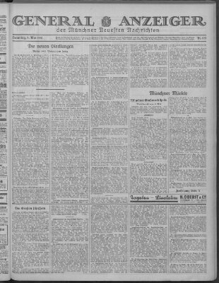 Münchner neueste Nachrichten Samstag 9. Mai 1931