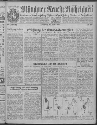 Münchner neueste Nachrichten Samstag 16. Mai 1931