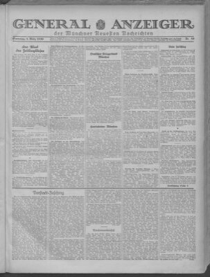 Münchner neueste Nachrichten Samstag 1. März 1930