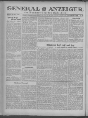 Münchner neueste Nachrichten Mittwoch 5. März 1930