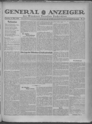 Münchner neueste Nachrichten Samstag 15. März 1930