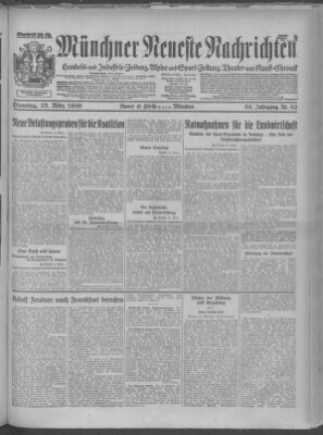 Münchner neueste Nachrichten Dienstag 25. März 1930