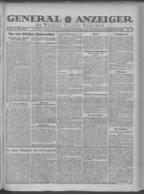 Münchner neueste Nachrichten Freitag 28. März 1930