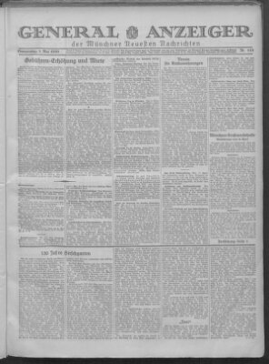 Münchner neueste Nachrichten Donnerstag 1. Mai 1930