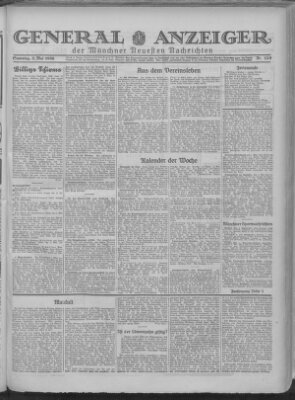 Münchner neueste Nachrichten Samstag 3. Mai 1930