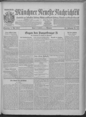 Münchner neueste Nachrichten Sonntag 4. Mai 1930