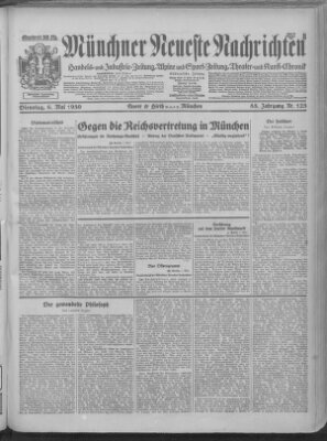 Münchner neueste Nachrichten Dienstag 6. Mai 1930