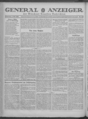 Münchner neueste Nachrichten Donnerstag 8. Mai 1930