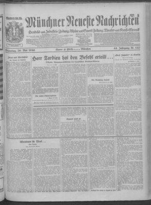 Münchner neueste Nachrichten Dienstag 20. Mai 1930