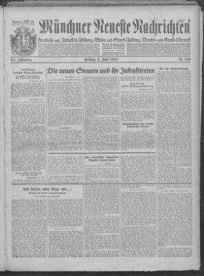 Münchner neueste Nachrichten Freitag 5. Juni 1931