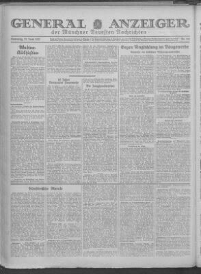 Münchner neueste Nachrichten Samstag 13. Juni 1931