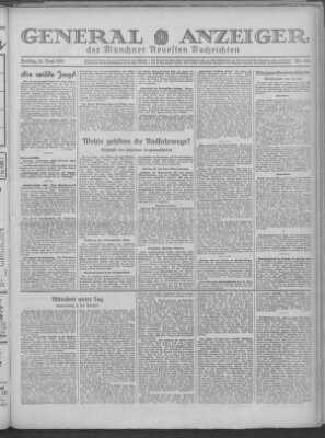 Münchner neueste Nachrichten Freitag 19. Juni 1931