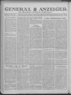 Münchner neueste Nachrichten Samstag 20. Juni 1931